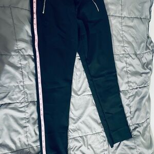 Women Black Pants with Pink Stripe